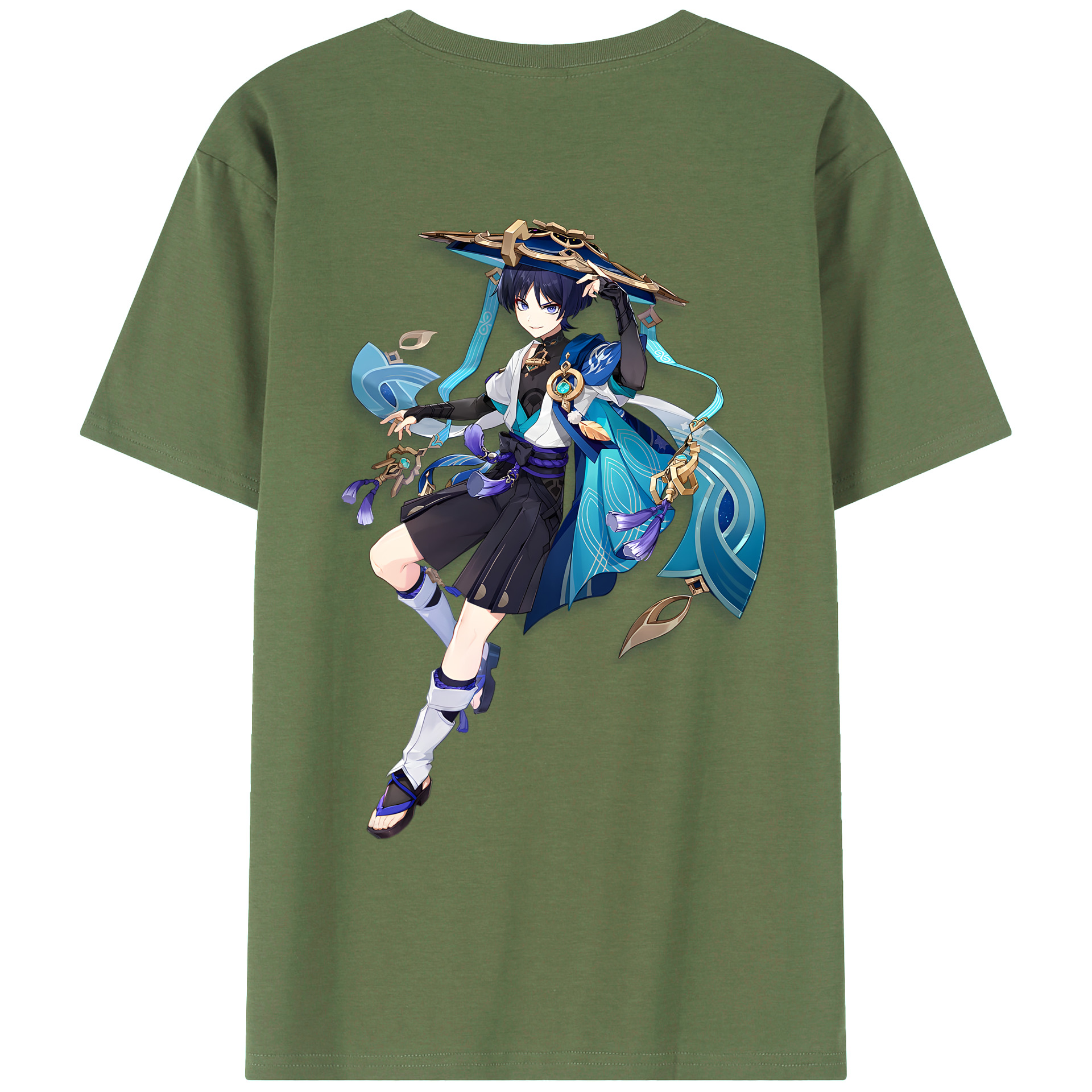 げんし神 さんペい genshin Sanpei 綿100％ メンズ半袖Tシャツ（バックプリント） 通気性